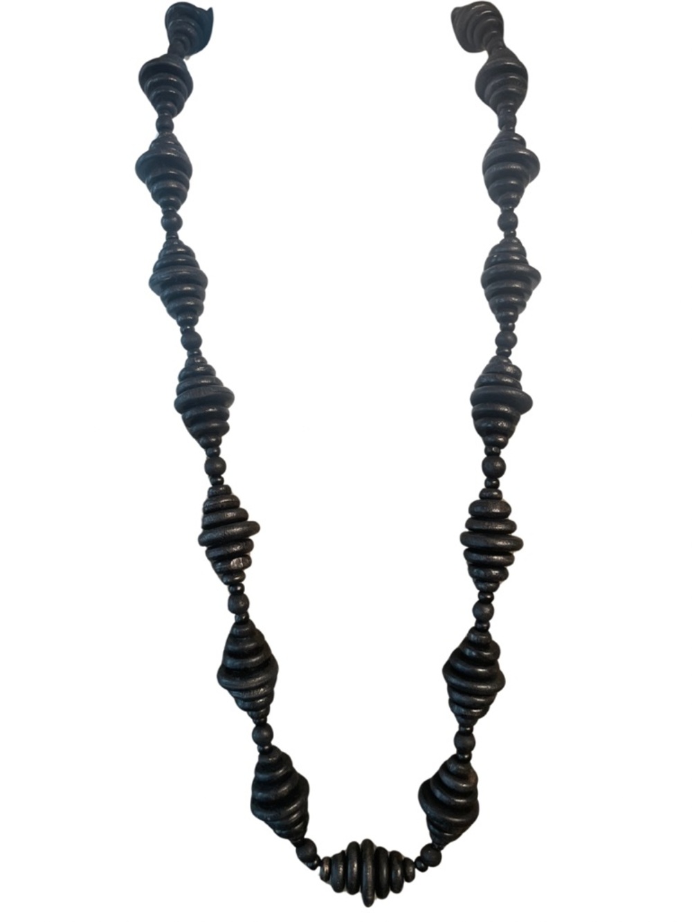 Black Statement Stacked Beaded Necklace